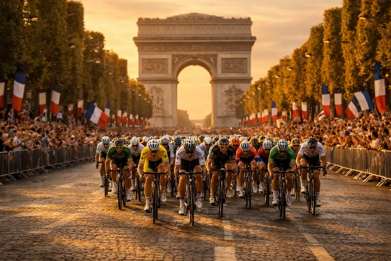 Arrivo finale del Tour de France sugli Champs-Élysées a Parigi